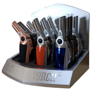 Scorch Torch Lighter Multi-Angle Function Assorted Colors 5.75" - (Display of 9) [61482-1]
